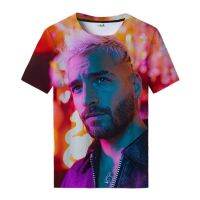 Maluma Hawai Summer New 3D Printing Men and Women Trend Sports Oversized Loose T-shirt Street Boys and Girls Cool Short Sleeves