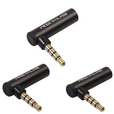 90 Degree Right Angled 3.5mm Male To Female Audio Converter Adapter Connector L Type Stereo Earphone Microphone Plug