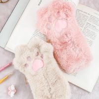 【CC】✌▨  Fur Stationery Holder Large Capacity Makeup Soft Storage