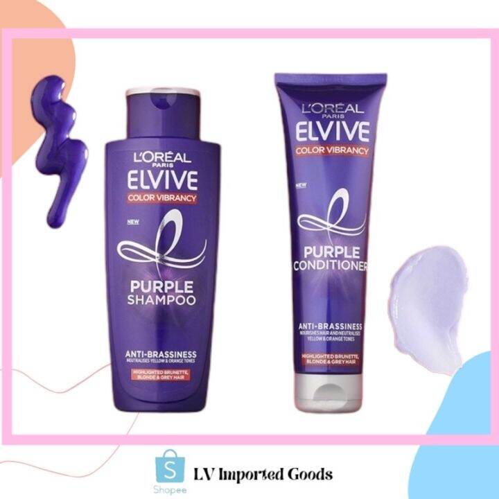 Loreal Paris Elvive Color Vibrancy Anti-Brassiness Purple Shampoo ...