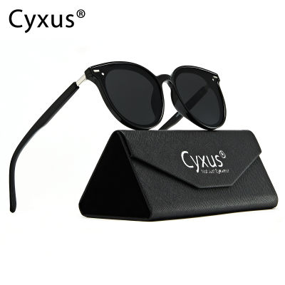 Cyxus Sunglasses For Women Polarized Anti Glare Reflection UV400 Protection Sun Eyewear Clear Vision Round Frame Outdoor Driving Cycling Eyeglasses Women Men 1945 xy2