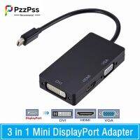 3 in 1 Mini DisplayPort DP to HDMI-compatible DVI VGA Adapter Cable HD 1080P Converter Connector For Projector Laptop Computer Adapters