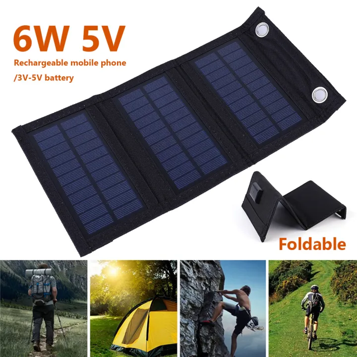 Foldable Solar Panel USB 3Fold Solar Cell for Mobile Phone/3V5V Battery Lazada PH