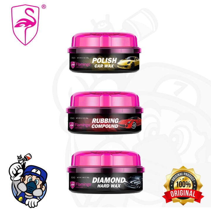 FLAMINGO Polish Car Wax / Diamond Hard Wax / Rubbing Compound