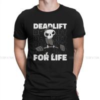 Deadlift For Life Classic Tshirt For Male Weightlifting Gym Camisetas Style T Shirt 100% Cotton Soft Printed Loose