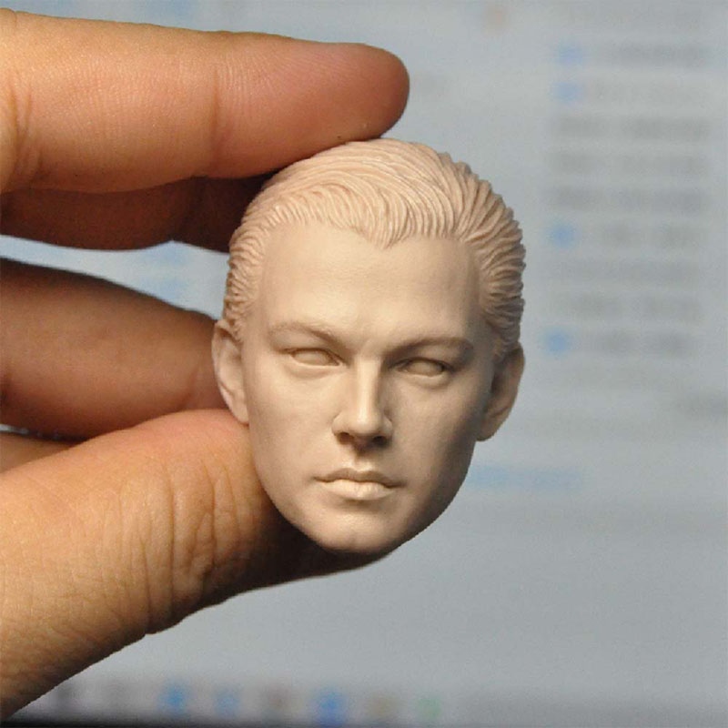 DIY Unpainted White Head Model 1/6 Repaint Head Carving Fit 12" Action Figure 