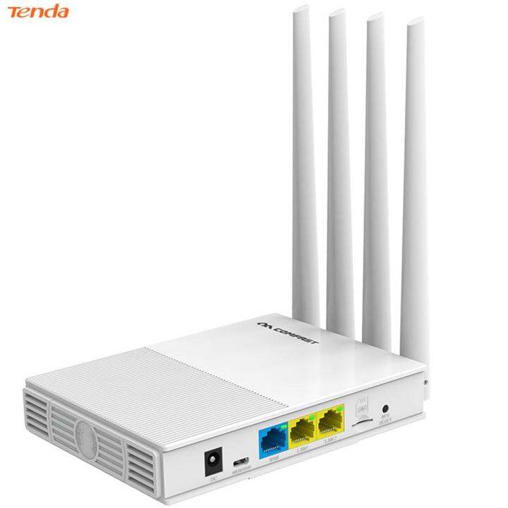 COMFAST Router WiFi E3 4G LTE 2.4GHz, Router 4 Antena Kartu SIM WAN LAN