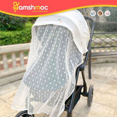 Hamshmoc ผ้าคลุมตาข่ายกันยุงสำหรับเด็กทารกตาข่ายกันยุงรถเข็นเด็กทารกสากล,ผ้าคลุมป้องกันเด็กทารกแรกเกิดอุปกรณ์เสริมสำหรับการเดินทางของเด็กทารก