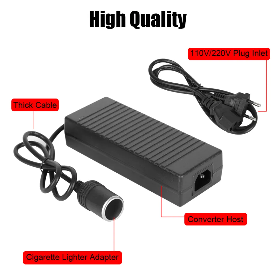 For Car Refrigerator Inflating Pump Vacuum Cleaner 110V/ 220V to 12V 15A  Power Adapter Universal US Plug Supply Lighter AC/DC Convert C igarette  Lighter Converter