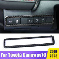 ABS ไฟหน้ารถสวิทช์กรอบตกแต่งสติกเกอร์สำหรับ Toyota Camry 2018 2019 2020 2021 2022 2023 70 XV70อุปกรณ์เสริม