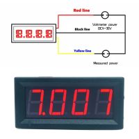 แรงดันไฟฟ้า3สาย DC 0-99.99V 0.56นิ้ว (100V) โวลต์มิเตอร์ไฟฟ้า4หลักแบบดิจิตอล