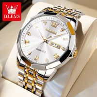 OLEVS 9931 Waterproof Watches For Men Stainless Steel Band Business Quartz Men Wristwatches Luminous Calendar Week Display