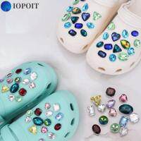 IOPOIT 28ชิ้นคลิปหนีบรองเท้าเพชรเทียมเพชรเทียมส่องแสงสำหรับ Croc Clog รองเท้าแตะน่ารักแบบ DIY คลิปตกแต่งรองเท้าผู้หญิง