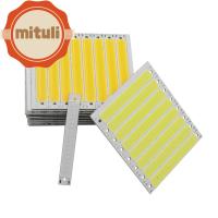 MITULI โคมไฟทำงานสีแดงอบอุ่นสีขาว60มม. 8มม. 3V 3.7V แถบ COB สีขาวเย็นสายไฟ LED ไฟแหล่งกำเนิดแสง LED