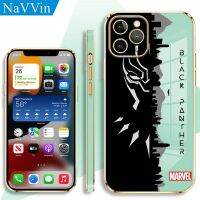 Plating Phone Case for Samsung Galaxy A11 A21S A31 A51 A71 4G A12 A22 A32 A52 A52S A72 A13 A23 A33 A53 A73 A14 A34 A54 5G A7 2018 Shell Marvel Black Panther Chadwick Boseman Shockproof Casing