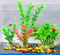 4 pcs/set Colorful Aquarium Decorations Plastic Artificial Plants Fish Tank Grass Flower For Home Decro