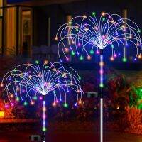 1 Pack Solar Firework Light Outdoor, IP65 Waterproof Solar Garden Flower Lights With 8 Lighting Modes, Decorative Fairy Lights