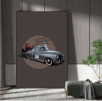 Coche Nordic โปสเตอร์และพิมพ์โปสเตอร์รถ Decorativas ไม่มีกรอบ Cool รถภาพภาพวาดผ้าใบ Wall Art Car De