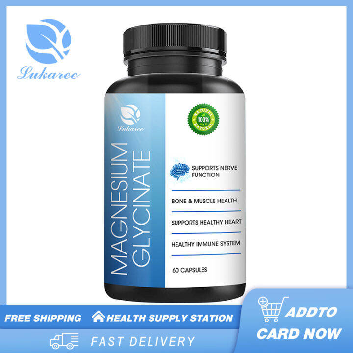 Magnesium Glycinate, Dietary Supplement, Supports Muscles, Heart