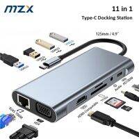 MZX 11-in-1 Docking Station USB Hub Tipo C Type A Extension Dock To HDMI-compatible VGA Ethernet for Macbook Laptop Notebook PC