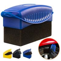 【CW】 12x7cm Car Waxing Sponge Automobiles Polishing With Cover Tire Cleaning Accessories