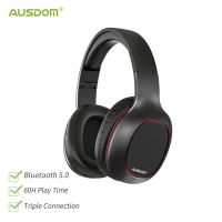 AUSDOM M09 Bluetooth Headphone Over-Ear Wired Wireless Headphones Foldable Bluetooth 5.0 Stereo Headset with Mic Support TF Card