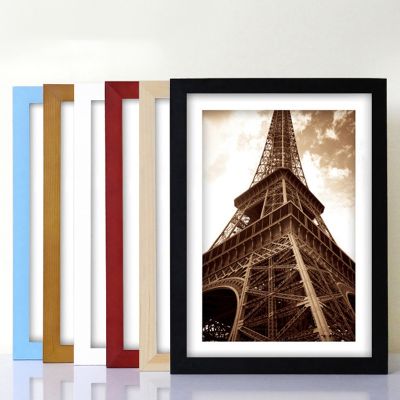New 6colors Wood Frames High Qulitity Photo Picture Print Poster Frame Canvas Wall Art Hanging Frame A4 Size