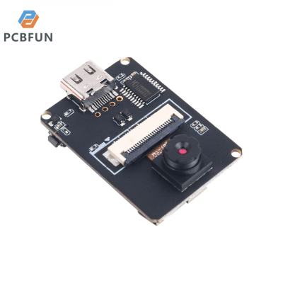 pcbfun โมดูลอินเทอร์เน็ตที่เชื่อมโยงทุกสิ่ง BT + Papan Ujian บอร์ดพัฒนา CAM2 ESP32พร้อมการกำหนดค่าชิป CH552 OV2640กล้อง