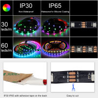 USB WS2812 LED Strip 5050 RGB with Bluetooth controller APP control For TV background lighting Holiday light decorection