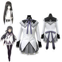 Akemi Homura คอสเพลย์เครื่องแต่งกาย Puella Magi Madoka Magica กระโปรงและ Wigs ผู้หญิงถุงน่อง Hairpin อุปกรณ์เสริม