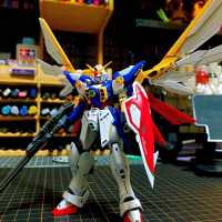 Model Gundam XXXG-01w Wing Warrior โมเดลกันดั้ม โมเดลหุ่นยนต์ ตัวต่อกันดั้ม หุ่นยนต์กันดั้ม ทำสีแล้ว Gunpla กันพล่า