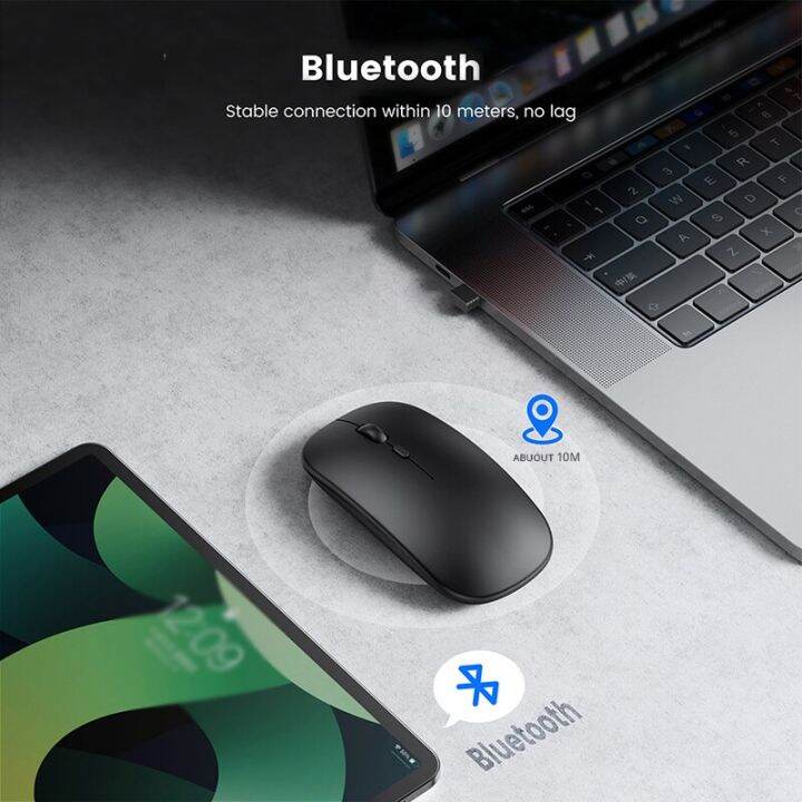 bluetooth-mouse-wireless-mute-thin-tablet-laptop-office-desktop-universal-rechargeable-intelligent-sleep-portable