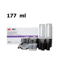 3M PPS 2.0 ชุด ถ้วยนิ่ม 50ใบ ถ้วยแข็ง 1ใบ Spray Gun Cup, Lids and Liners Kit, 26114, Mini, 6 Ounces, 200-Micron