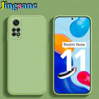 Jingsanc สำหรับ Xiaomi Redmi Note 11/Note 11S/Note 11 Pro/Note 11 Pro 5G/Note 11 Pro + 5G/11 Pro Plus 5G รุ่นทั่วโลกเคสโทรศัพท์แฟชั่นสี่เหลี่ยมตรงขอบซิลิโคนเหลวนุ่มฝาครอบกล้องป้องกันกันกระแทกกลับปลอก