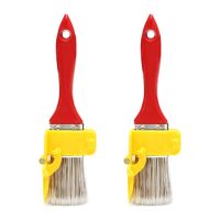 ABHG 2Pcs Clean Cut Profesional Edger Paint Brush Edger Brush Tool Multifunctional For Home Wall Room Detail Paint Tools Accessories