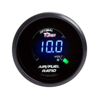 BYGD 20LED 2 52MM Auto Car Air Fuel Ratio Gauge Motor AFR Racing Meter Monitor Blue LED Digital Display 12V Smoke Lens