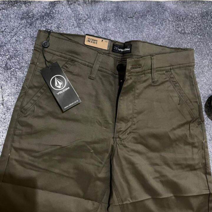 chinos-volcom-กางเกงขายาว-พรีเมี่ยม-แต่งกระจกหิน