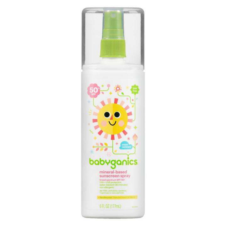 Babyganics Mineral Based Sunscreen Spray SPF 50  Fragrance Free 6