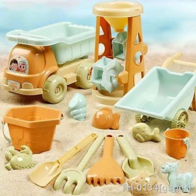 ♈✴ Brinquedo de praia ar livre infantil Molde pá divertido Conjunto balde praia Armazenamento areia escavação ferramenta