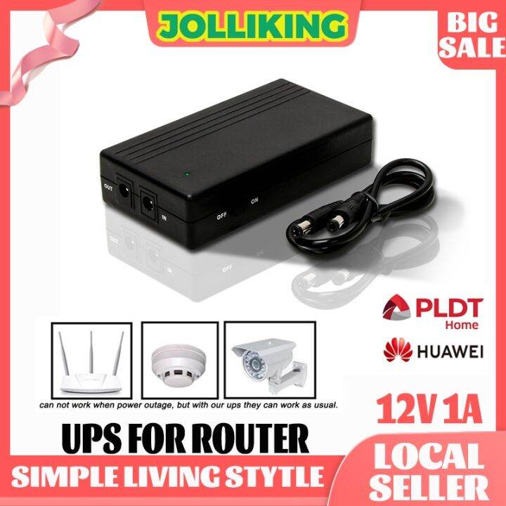 1 Output Portable Ups For Router Modem Pldt Ups Power Supply Mini Dc Ups For Wifi Router 5930