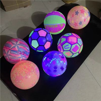 ลูกบอลเด้งเรืองแสง(สุ่มสี) 20CM ของเล่น ของเล่นเด็ก บอลเด้งดึ๋ง Flashing ball light up ของเล่นเป่าลม ยิมบอล ไฟกระพริบหล ของเล่นเป่าลม ของเล่นเด็ก