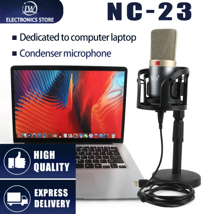 Condenser Microphone with Stand wired micropohone ,usb Interface