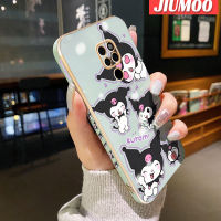 เคส JIUMOO สำหรับ Huawei Mate 20 Mate 20 Pro Mate เคส20X การ์ตูนน่ารักใหม่ Kuromi ชุบหรูหราเคสซิลิโคนขอบสี่เหลี่ยมเคสมือถือนิ่มเคสคลุมทั้งหลังเคสป้องกันเลนส์กล้อง