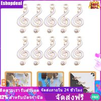 Eshopdeal【Ready Stock】 10 ชิ้นบันทึกเพลง DIY Charms เครื่องประดับทำโน้ตดนตรี Charms Charms Metal Music Symbol Charms