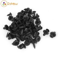 HL50 PCS Car Door Bumper Fender 6mm Dia Hole Black Plastic Screw Rivets Fasteners