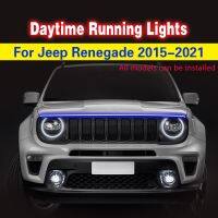 【528 Oiozkhjue ร้อน】☸1ชิ้นสำหรับรถจี๊ปรุ่น Renegade 2015-2021ไฟ LED เดย์ไลท์ DRL 12V โคมไฟแวดล้อมอเนกประสงค์กันน้ำมีความยืดหยุ่นสำหรับตกแต่ง