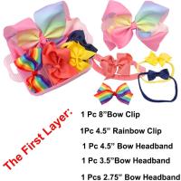 3 Layer Girls Hair Accessories Gift Box with Lot of Hair clips elastic hair tie candy clips Hair Bows alligator clips