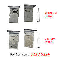 10Pcs สำหรับ Samsung Galaxy S22 S22 + โทรศัพท์เดิมใหม่ชิปซิมถาดใส่ถาดอะแดปเตอร์ S22 PLUS SINGLE Dual การ์ดอะไหล่-WJJEE SHOP