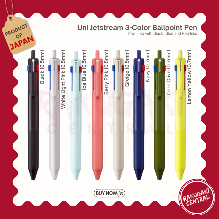 Uni Jetstream 3 Color Multi Pen - Limited Color - 0.5mm