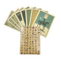 【Study the folder well】  Green Glyphs Lenormand Tarot Deck Friends Party เกมกระดาน Divination Fate Gameplay 40การ์ด Family Entertainment Table Game